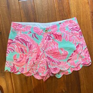 Lilly Pulitzer Pink and Green Patterned Shorts